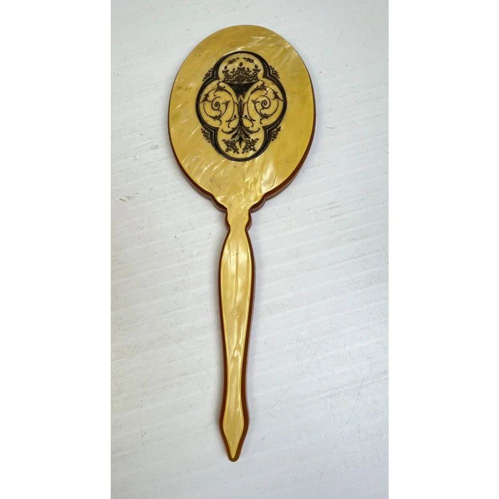 Vintage Vanity Set Brush Mirror Nail File Shoe Horn & Hook Bakelite Glamour